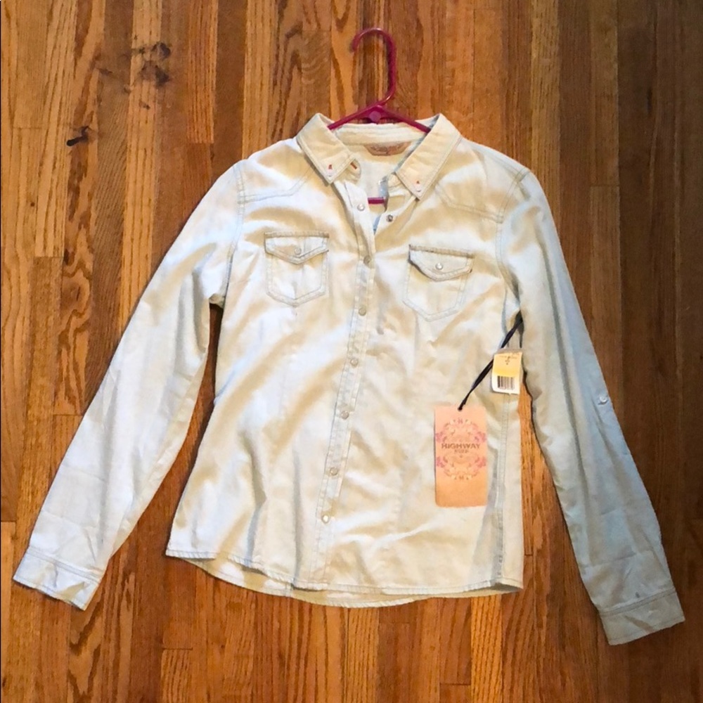 Jean button down
